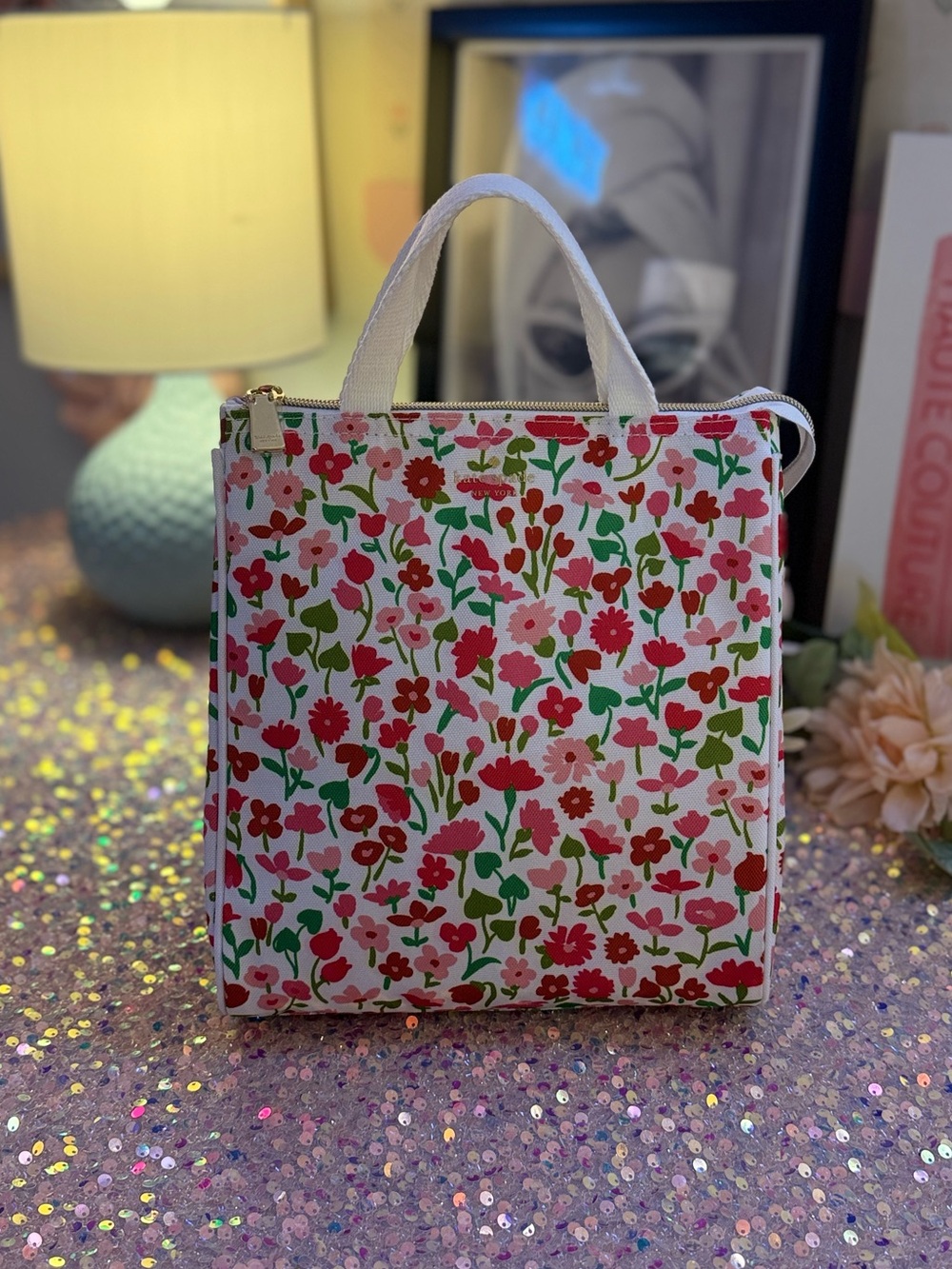 NWT Kate Spade Floral Insulated Lunch Bag Cooler Tote